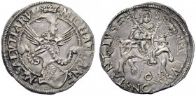 SECONDA PARTE - MONETE DI ZECCHE ITALIANE 
 Carmagnola 
 Michele Antonio di Saluzzo, 1504-1528. Cornuto, AR 5,28 g. CNI 57 var. MIR 146.
 Buon BB