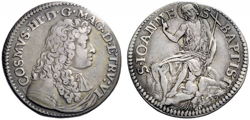 SECONDA PARTE - MONETE DI ZECCHE ITALIANE 
 Firenze 
 Cosimo III de’Medici, 16...