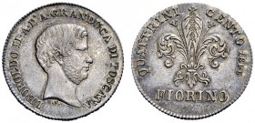 SECONDA PARTE - MONETE DI ZECCHE ITALIANE 
 Firenze 
 Leopoldo II di Lorena, 1824-1859. Fiorino 1858. Pagani 139. MIR 453/7.
 Spl