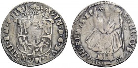 SECONDA PARTE - MONETE DI ZECCHE ITALIANE 
 Mantova 
 Vincenzo I Gonzaga, 1587-1612. Lira o anselmino, AR 5,63 g. MIR 550.
 BB