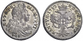 SECONDA PARTE - MONETE DI ZECCHE ITALIANE 
 Mantova 
 Carlo VI d'Asburgo, 1707-1740. Lira 1732, Mist. 3,86 g. MIR 752/2.
 Migliore di BB