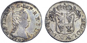 SECONDA PARTE - MONETE DI ZECCHE ITALIANE 
 Milano 
 Maria Teresa d'Asburgo, 1740-1780. Da 20 soldi 1762, AR 3,75 g. Crippa 7. MIR 424/1.
 Raro. Sp...