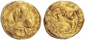 SECONDA PARTE - MONETE DI ZECCHE ITALIANE 
 Napoli 
 Carlo V d’Asburgo, 1516-1554. Da due scudi o doppia, AV 6,42 g. Pannuti-Riccio 2b. MIR 125/2. F...