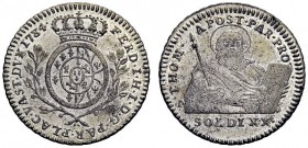 SECONDA PARTE - MONETE DI ZECCHE ITALIANE 
 Parma 
 Ferdinando di Borbone duca, 1765-1802. Da 20 soldi o lira 1784, Mist. 3,62 g. MIR 1080/1.
 Spl