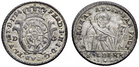 SECONDA PARTE - MONETE DI ZECCHE ITALIANE 
 Parma 
 Ferdinando di Borbone duca, 1765-1802. Da 20 soldi o lira 1794, Mist. 4,10 g. MIR 1081/3.
 Spl