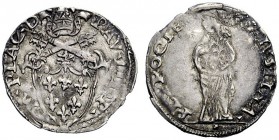 SECONDA PARTE - MONETE DI ZECCHE ITALIANE 
 Piacenza 
 Paolo III (Alessandro Farnese), 1534-1549. Grosso, AR 1,73. Muntoni 179 var. I. Berman 971.
...