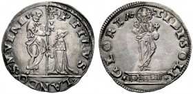 SECONDA PARTE - MONETE DI ZECCHE ITALIANE 
 Venezia 
 Pietro Lando, 1539-1545. Mocenigo o lira (sigla A.B), AR 6,47 g. Paolucci 5.
 q.Spl
