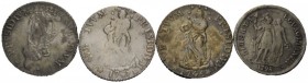 LOTTI MULTIPLI 
 Genova. Lotto di quattro monete. Dogi biennali, 1528-1797. III fase: 1637-1797. Lira 1745, MIR 323/1. Lira 1748, MIR 323/2. Lira 175...