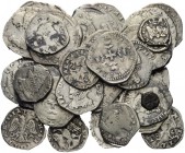 LOTTI MULTIPLI 
 Messina. Lotto di trentuno monete. Filippo III e Filippo IV di Spagna, 1598-1621 e 1621-1665. Da 4 tarì (11). Da 3 tarì (9). Da 2 ta...