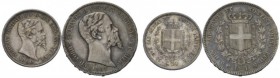 LOTTI MULTIPLI 
 Savoia 
 Vittorio Emanuele II re di Sardegna, 1849-1861. Lotto di due monete. Lira 1857. Torino. Da 50 centesimi 1860. Milano.
 Bu...