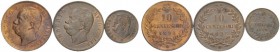 LOTTI MULTIPLI 
 Savoia 
 Lotto di tre monete. Da 10 centesimi 1893. Birmingham (2). Da 2 centesimi 1895. Birmingham.
 Da q.Spl a Spl