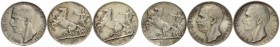 LOTTI MULTIPLI 
 Savoia 
 Vittorio Emanuele III, 1900-1946. Lotto di tre monete. Da 10 lire 1926, 1927 (due rosette), 1930. 
 Da q.Spl a q.Fdc