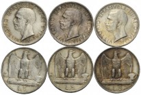 LOTTI MULTIPLI 
 Savoia 
 Lotto di sei monete. Da 5 lire 1926 (2), 1927 (una rosetta), 1929 (una rosetta), 1930 (2).
 Da migliore di Spl a q.Fdc