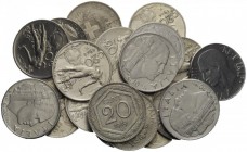 LOTTI MULTIPLI 
 Savoia 
 Lotto di venti monete. Da 20 centesimi ”Donna librata” 1908, 1909, 1910, 1911, 1912, 1913, 1914, 1919, 1920, 921, 1922, ”E...