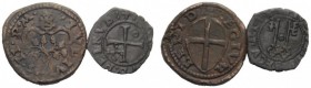 LOTTI MULTIPLI 
 Stato Pontificio 
 Lotto di due monete. Giulio II, 1503-1513. Avignone. Picciolo, Muntoni – (cfr. 81). Reggio Emilia. Doppio bagatt...