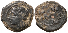 (s. II a.C.). Incierta Romano-Siciliana. AE 14. (S. falta) (CNG. II, 1709). 1,89 g. MBC.