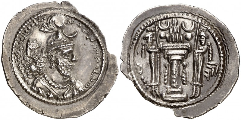 Imperio Sasánida. Yazdegard I (399-420 d.C.). BkhA (Bakhal). Dracma. (Mitchiner ...
