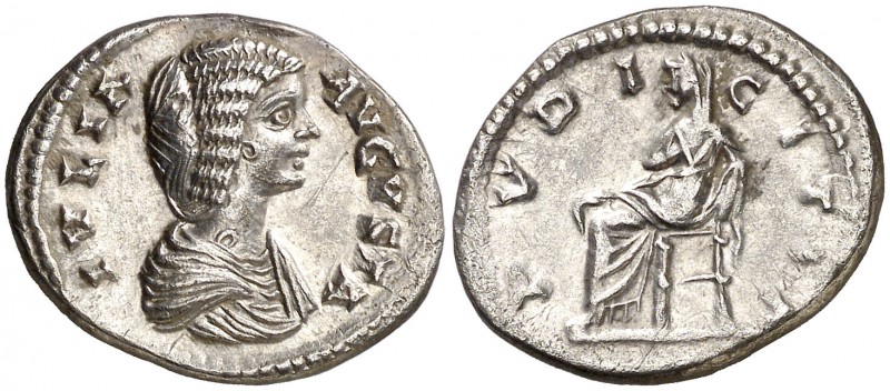 (196-202 d.C.). Julia Domna. Denario. (Spink 6602) (S. 168a) (RIC. 644). 2,72 g....