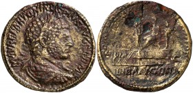 (214 d.C.). Caracalla. Sestercio. (Spink 6922) (Co. 137) (RIC. 527). 20,47 g. Rara. (BC+).