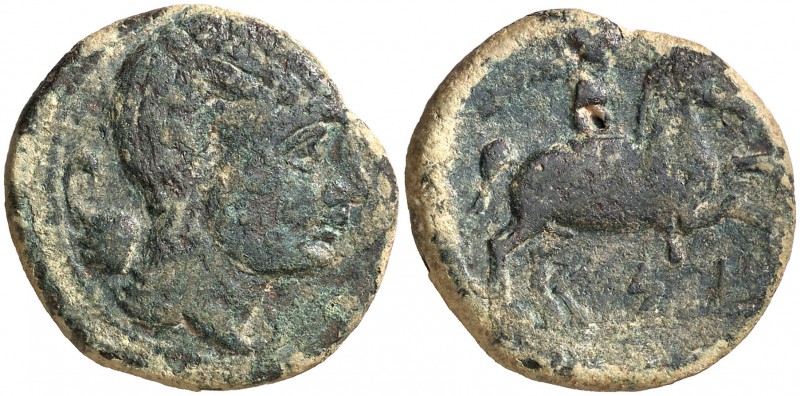 Cese (Tarragona). As. (FAB. 2281) (ACIP. 1174). 9,03 g. Pátina verde. MBC-.