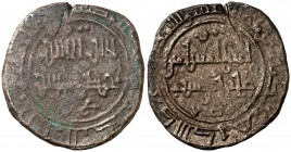 Almorávides. Ali ibn Yusuf. Medina Granada. Dirhem. (V. 1843) (Prieto 446c) (Hazard 956). 3,46 g. Pequeña grieta de acuñación. Rara. MBC-.