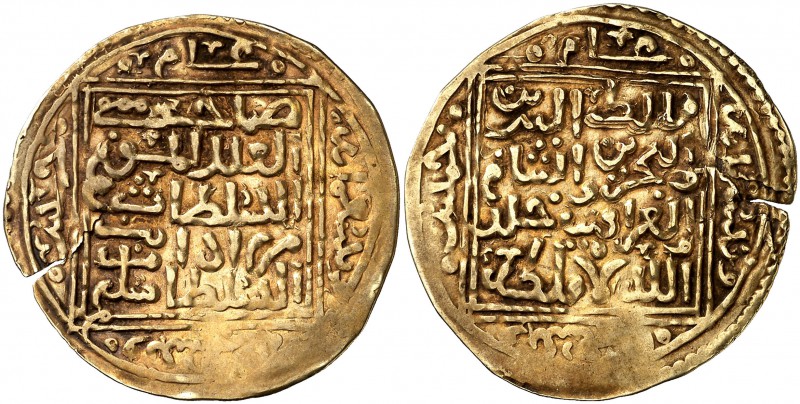 AH 995. Turcos Otomanos. Murad III ibn Selim. (Tilimsan). Doble dinar. (Mitch. W...