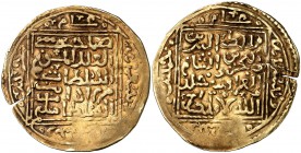 AH 995. Turcos Otomanos. Murad III ibn Selim. (Tilimsan). Doble dinar. (Mitch. W. of I. 1261) (S.Album 1331). 3,93 g. Acuñación otomana en Argelia, co...