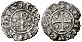 Comtat d'Urgell. Ermengol X (1267-1314). Agramunt. Òbol. (Cru.V.S. 129) (Cru.C.G. 1946). 0,33 g. Cospel levemente faltado. Rara. MBC.