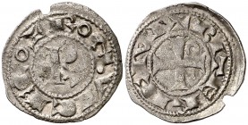 Vescomtat de Besiers. Roger II Trencavell (1167-1194). Besiers. Diner. (Cru.V.S. 150.1) (Cru.Occitània 24) (Cru.C.G. 2010a). 0,73 g. MBC.