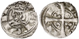 Jaume I (1213-1276). Barcelona. Òbol de tern. (Cru.V.S. 309) (Cru.C.G. 2121). 0,30 g. Algo descentrada. Escasa. MBC-/MBC.