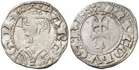 Jaume I (1213-1276). Aragón. Dinero jaqués. (Cru.V.S. 318) (Cru.C.G. 2134). 0,86 g. Buen ejemplar. MBC+.