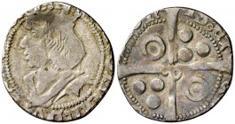 Ferran II (1479-1516). Perpinyà. Croat. (Cru.V.S. 1155) (Cru.C.G. 3074a). 1,75 g. Recortada. Ex Áureo & Calicó 16/12/2009, nº 167. Muy rara. BC+.