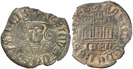 Enrique IV (1454-1474). Jaén. Medio cuartillo. (AB. 775). 1,09 g. Cospel algo faltado. (MBC).