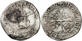 Juan y Blanca (1425-1441). Navarra. Blanca. (Cru.V.S. 254.1) (Cru.C.G. 2950a). 2,81 g. Escasa. BC+.