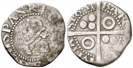 1611. Felipe III. Barcelona. 1/2 croat. (Cal. 531) (Cru.C.G. 4341g). 1,46 g. MBC-.