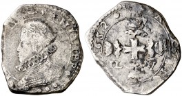 1652. Felipe IV. Messina. IL-V. 3 tari. (Vti. 157) (MIR. 357/24). 7,13 g. Cospel irregular. BC+.