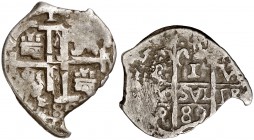 1689. Carlos II. Potosí. . 1 real. (Cal. 728). 3,18 g. Doble fecha. MBC-.