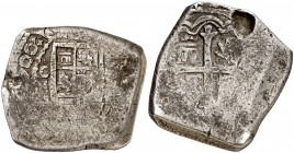 1700. Carlos II. México. (L). 8 reales. (Cal. 300). 26,58 g. Vano. Rara. BC.
