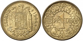 1944. Estado Español. 1 peseta. (Cal. 74). 3,46 g. S/C.
