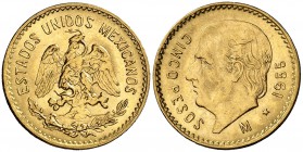 1955. México. 5 pesos. (Fr. 168R) (Kr. 464). 4,16 g. AU. S/C-.