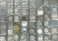 (s. XIX-XXI). Lote de 44 monedas de plata de diferentes países, la mayoría tamaño duro. A examinar. MBC-/S/C.