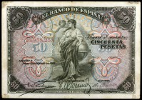 1906. 50 pesetas. (Ed. B99) (Ed. 315). 24 de septiembre. Sin serie. MBC-.