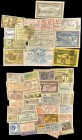 Lote de 47 billetes de la Guerra Civil. A examinar. BC-/MBC+.