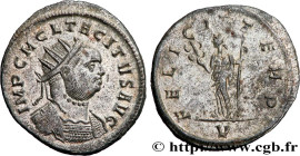 TACITUS
Type : Aurelianus 
Date : début  
Date : 276 
Mint name / Town : Ticinum 
Metal : billon 
Millesimal fineness : 50  ‰
Diameter : 23  mm
Orient...