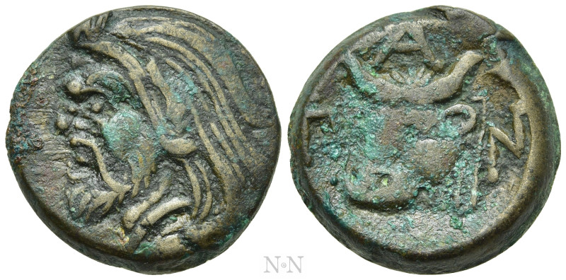 CIMMERIAN BOSPOROS. Pantikapaion. Ae (Circa 325-310 BC). 

Obv: Wreathed head ...