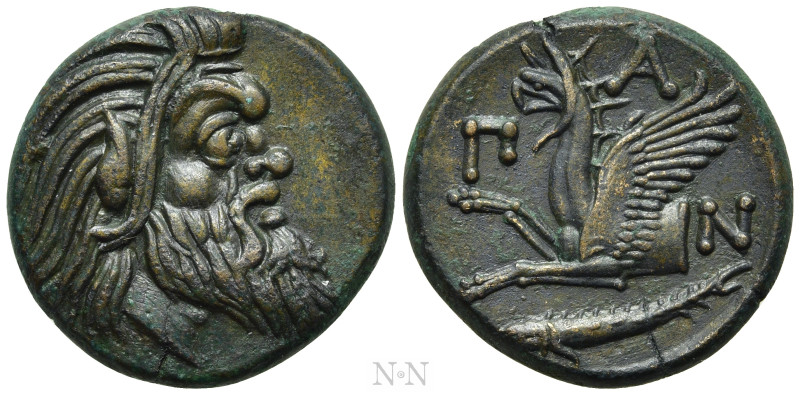 CIMMERIAN BOSPOROS. Pantikapaion. Ae (Circa 310-304/3 BC). 

Obv: Bearded head...