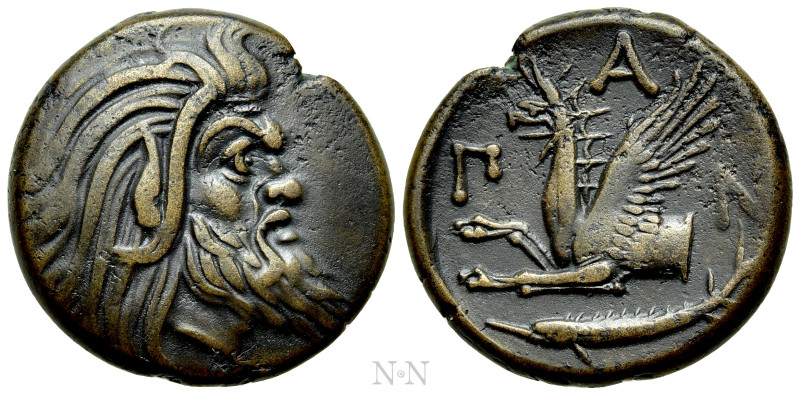 CIMMERIAN BOSPOROS. Pantikapaion. Ae (Circa 310-304/3 BC). 

Obv: Bearded head...