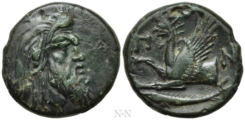 CIMMERIAN BOSPOROS. Pantikapaion. Ae (Circa 310-304/3 BC). 

Obv: Bearded head...