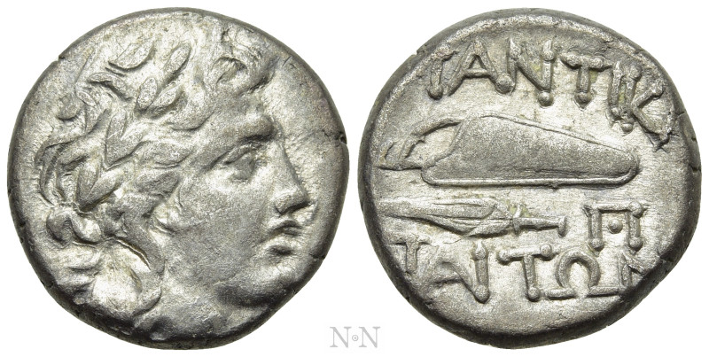 CIMMERIAN BOSPOROS. Pantikapaion. Drachm (Circa 120-105 BC). 

Obv: Laureate h...