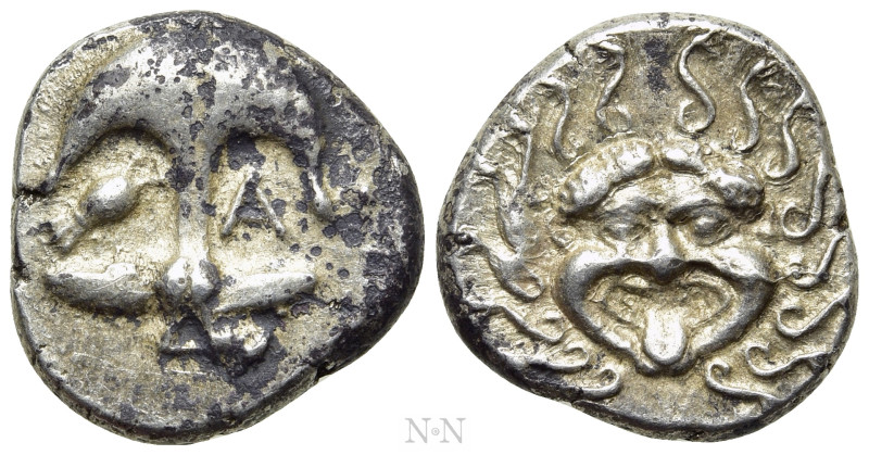 THRACE. Apollonia Pontika. Drachm (Late 5th-4th centuries BC). 

Obv: Upright ...